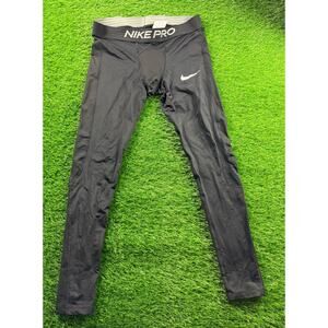 Nike Pro Dri-FIT Compression Tights Pants Sz L Black Tight Fit Training Leggings